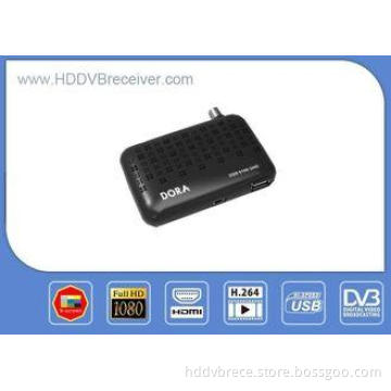 Black Mini DVB-S DVB HD Receiver  / FTA Digital Satellite R